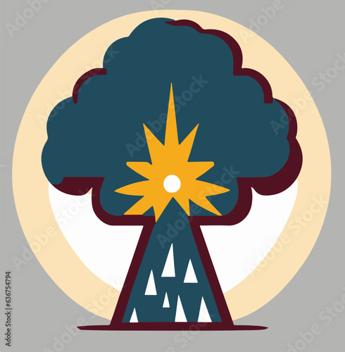 Cartoon Nuclear Explosion: A Visual Reminder of the Destructive Power of Nuclear Weapons