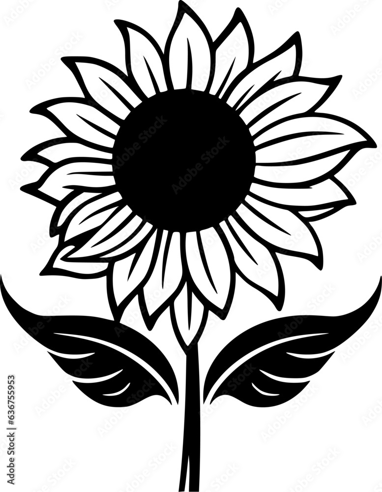Sunflower - Minimalist and Flat Logo - Vector illustration Sunflower - Minimalist and Flat Logo - Vector illustration