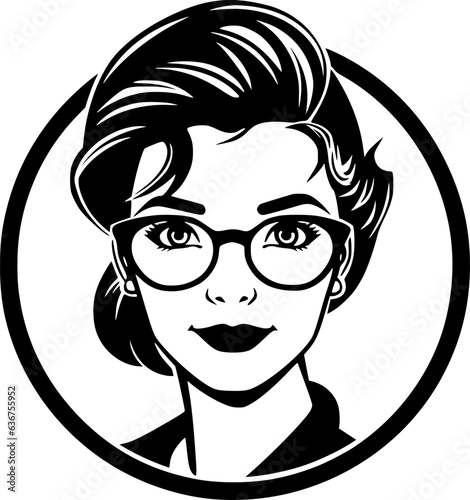 Teacher - Minimalist and Flat Logo - Vector illustration