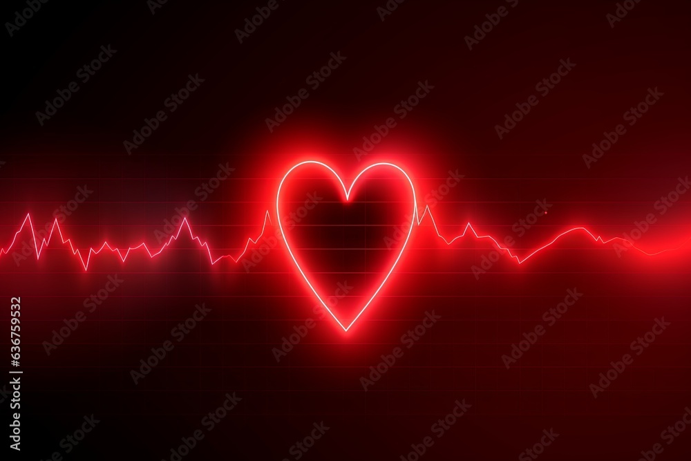 Abstract heart and digital cardiogram curve as a symbol of cardiovascular health. Background Abstract heart and digital cardiogram curve as a symbol of cardiovascular health. Background