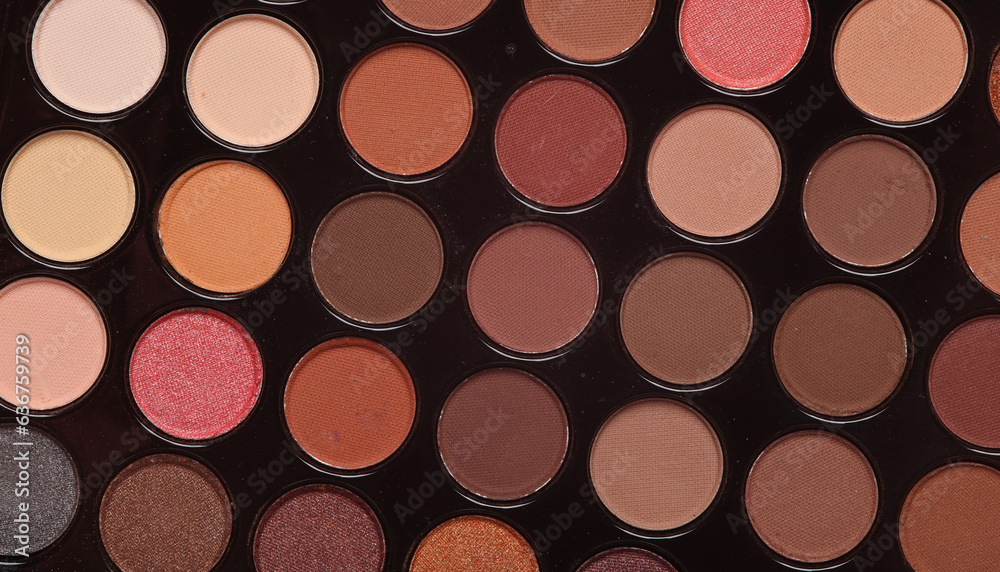 Eye shadow palette close up Eye shadow palette close up