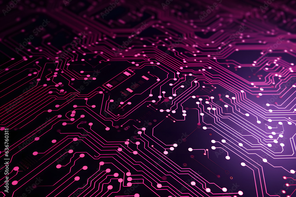 pink Abstract computer circuit Background. Generative AI pink Abstract computer circuit Background. Generative AI