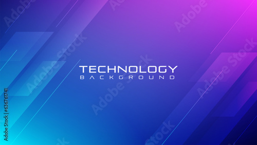Modern futuristic technology background with diagonal line and geometric shape. vector illustration