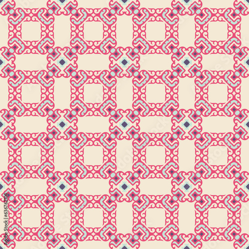 Seamless Asian pattern of the nomads of Central Asia. Nomadic ethnic stamp style. Asian ornaments.