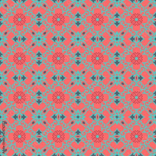 Seamless Asian pattern of the nomads of Central Asia. Nomadic ethnic stamp style. Asian ornaments.