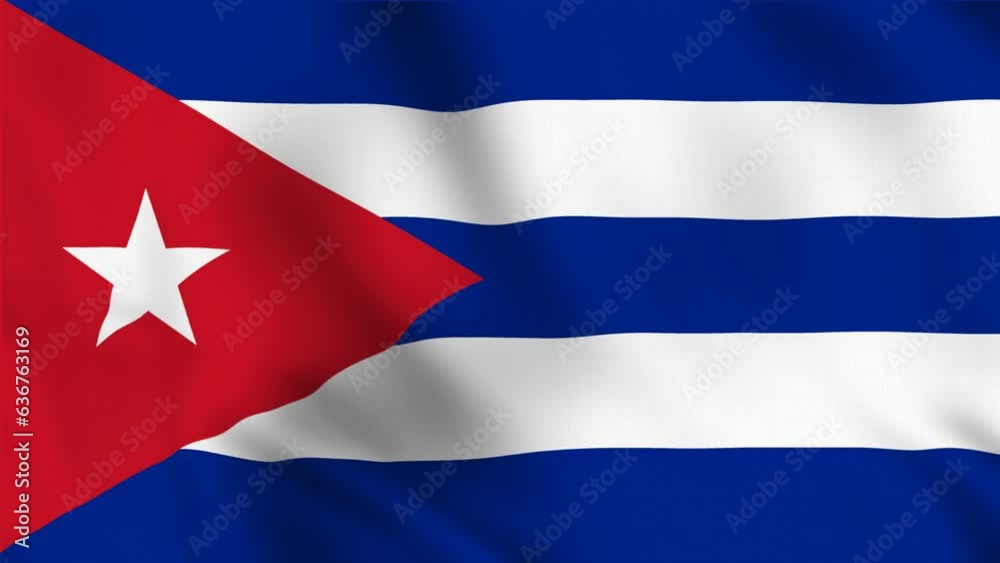 Cuba national flag video. 3D Cuba flag waving seamless loop video animation Cuba national flag video. 3D Cuba flag waving seamless loop video animation