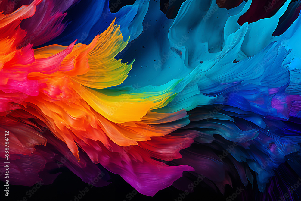 thick paint brush strokes rainbow colors dark thick paint brush strokes rainbow colors dark