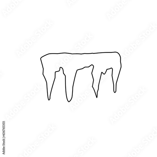 outline of cave stalactites
