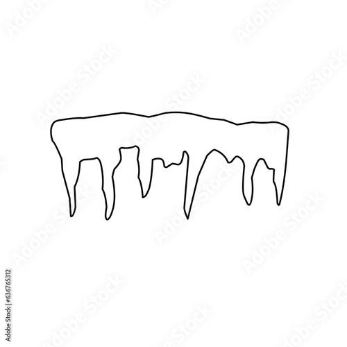outline of cave stalactites