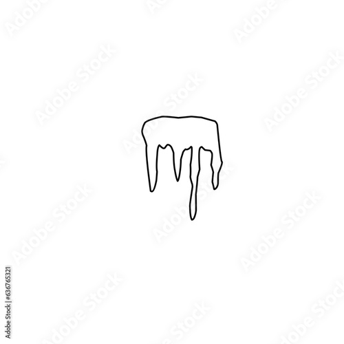 outline of cave stalactites