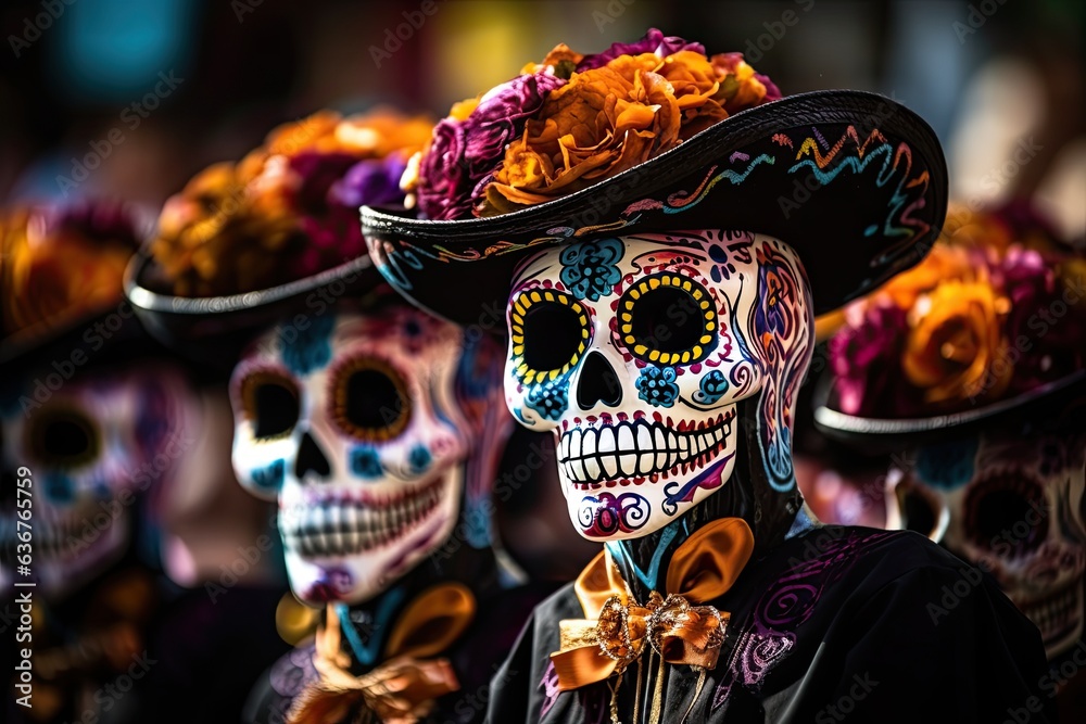 Calaveras Masked Dancers for the Day of the Dead