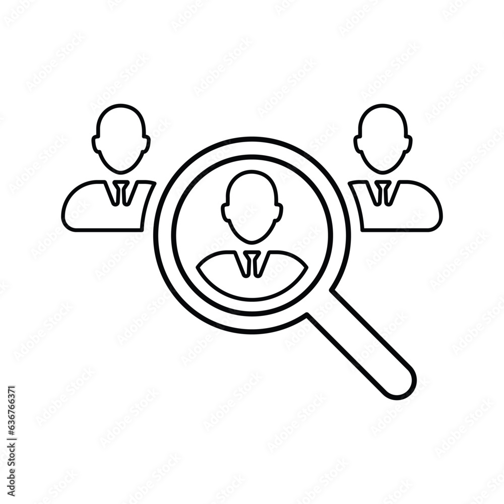 Search Team icon. Line, outline symbol. Search Team icon. Line, outline symbol.