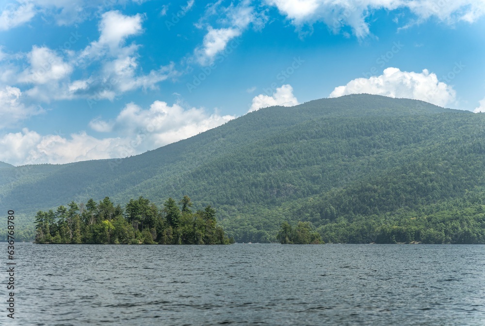 Breathtaking view of a mountain range situated near Lake George, NY