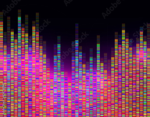 Dna test infographic. Dna test, barcoding, genome map. Vector illustration