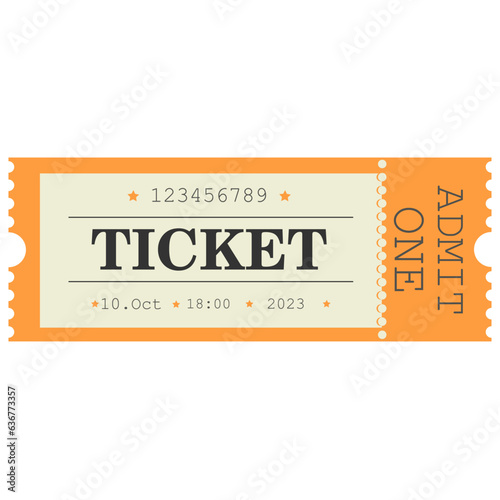 Ticket templates. Retro ticket. Cinema ticket. Vector illustration