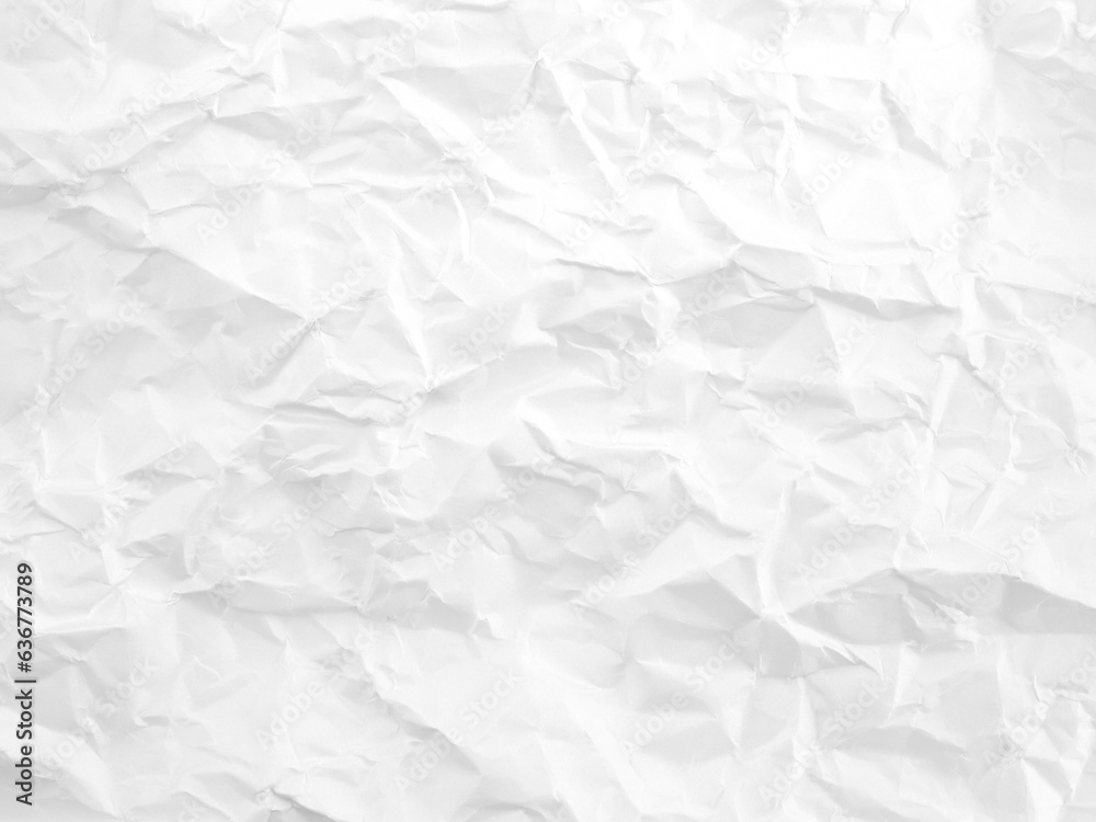 Obraz premium crumpled white paper texture, creases parchment abstract pattern background