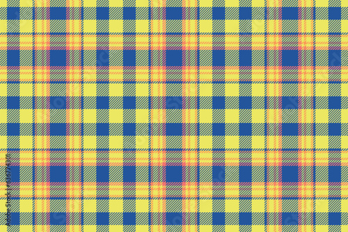Check textile texture of plaid pattern seamless with a fabric vector background tartan.