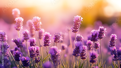 lavender flowers on blurred background  pretty lavender flowers