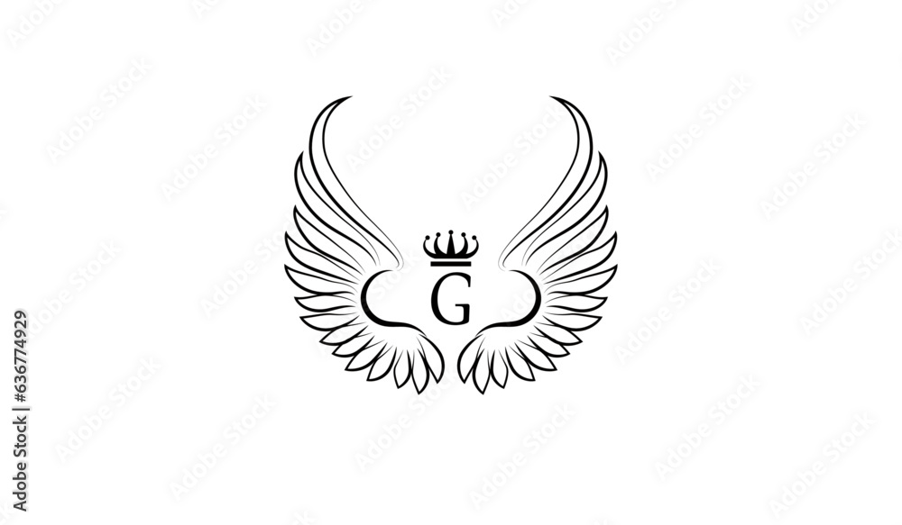 LUXURY EAGLE WITH WINGS LOGO G