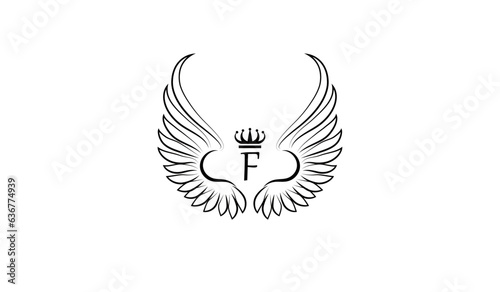 LUXURY EAGLE WITH WINGS LOGO F