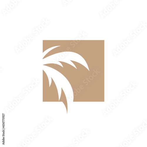 Palm logo design icon element vector idea