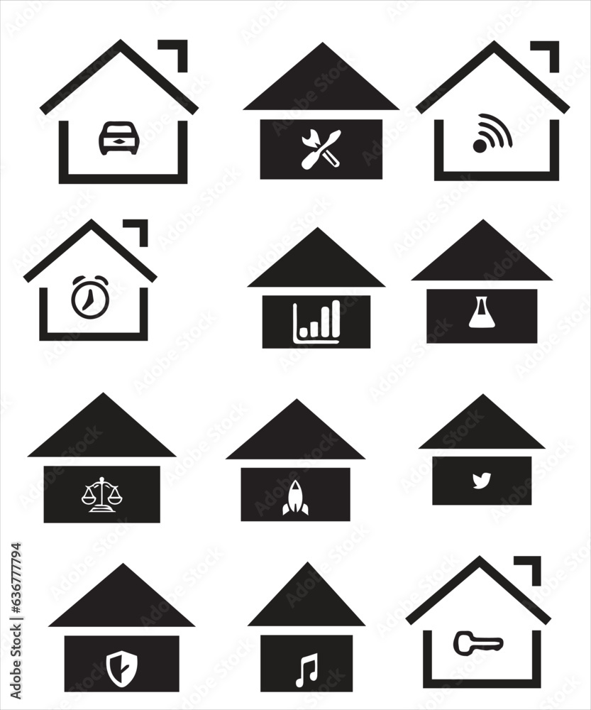 Set of thin line icons of homes and real estate. Outline symbol collection. Editable vector stroke. 256x256 Pixel Perfect scalable to 128px, 64px... Set of thin line icons of homes and real estate. Outline symbol collection. Editable vector stroke. 256x256 Pixel Perfect scalable to 128px, 64px...