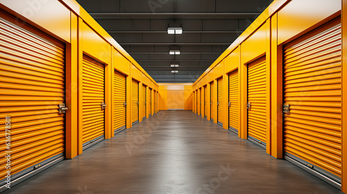 Self Storage Units With Yellow Metal Doors