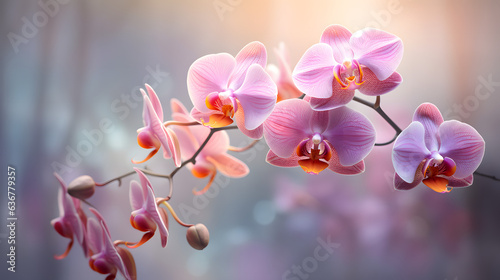 orchid on blurred background  beautiful orchid flower