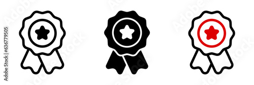 Badge icon. Award sign for mobile concept and web design. vector illustration