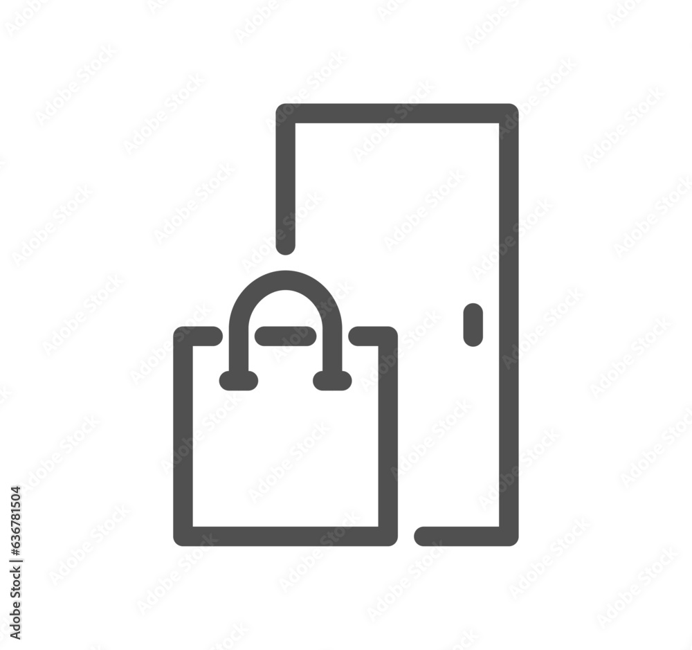 Food and package delivery related icon outline and linear vector. Food and package delivery related icon outline and linear vector.