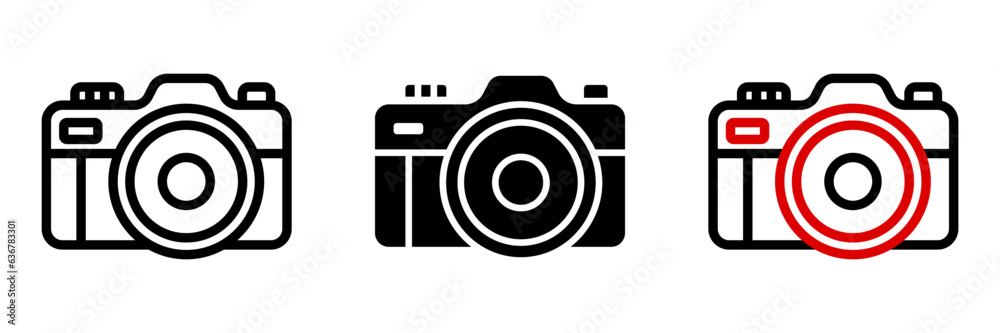 Camera icon. sign for mobile concept and web design. vector illustration Camera icon. sign for mobile concept and web design. vector illustration