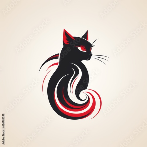 Wallpaper Mural cat person graphic sketch Torontodigital.ca