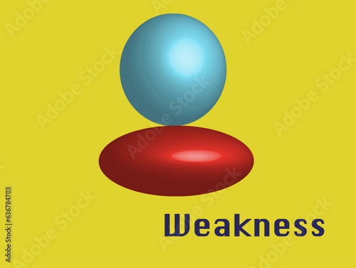 weakness, abstract illustration