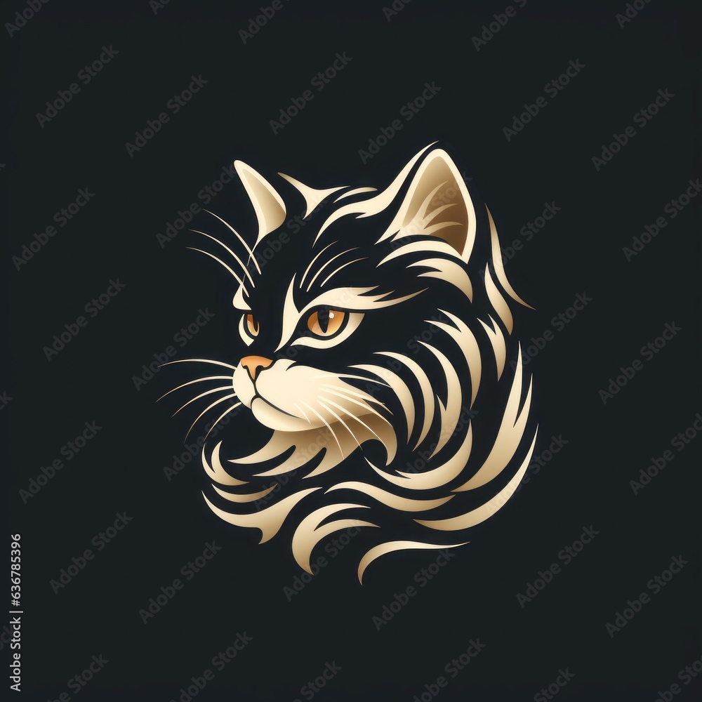 Fototapeta premium cute cat graphic illustration