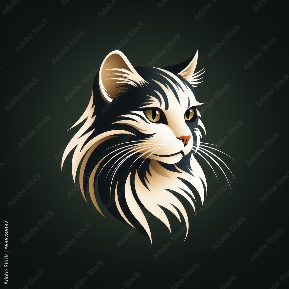 minimalistic cat illustration perfect for avatar minimalistic cat illustration perfect for avatar