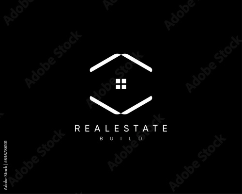 Modern real estate logo design concept for business identity.