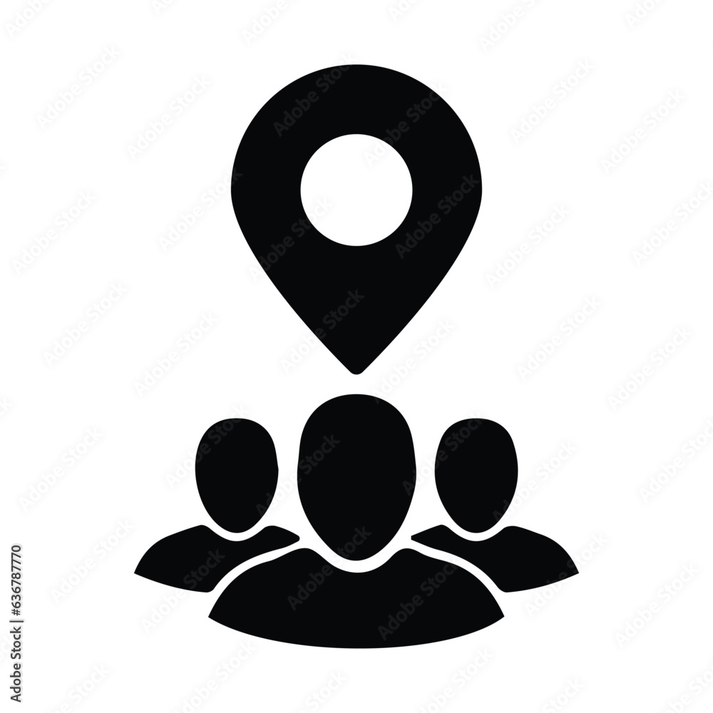 meeting location or team place.concept of real estate company symbol or public space badge meeting location or team place.concept of real estate company symbol or public space badge
