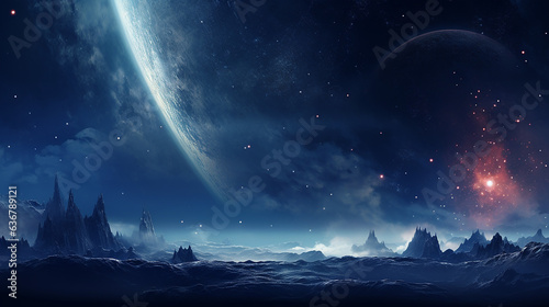 Techno-Space Odyssey: AI-Enhanced Celestial Scene