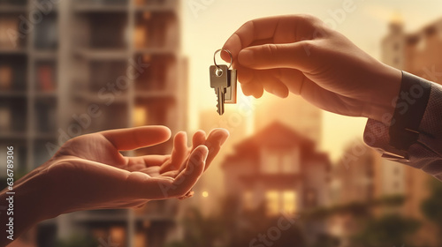 Transmis des clés scellant la vente d'un bien immobilier