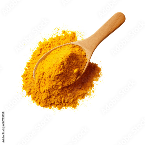 Curry Powder Scoop Isolated photo