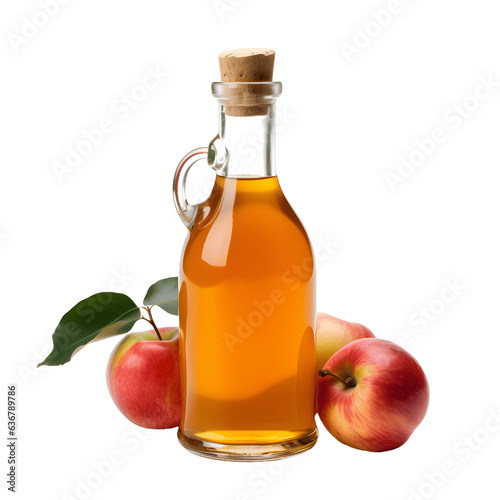 Apple Cider Vinegar Bottle Isolated