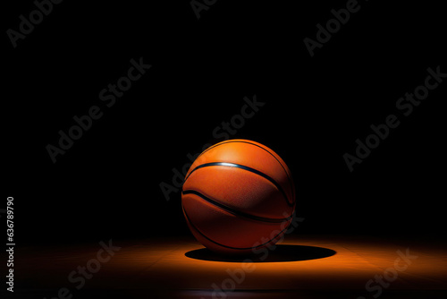 basketball isolated on black background (generative ai) © Александр Балджи