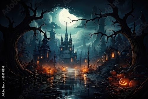 Whimsical Wonders of Halloween  Unveiling a Beautiful and Playful Background Wallpaper