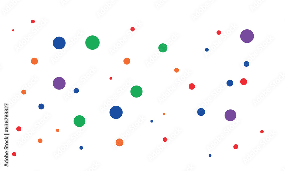 dot illustration, color dot vector, seamless pattern with bright dots background