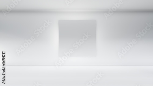Wallpaper Mural Empty white room with display 3d render Torontodigital.ca