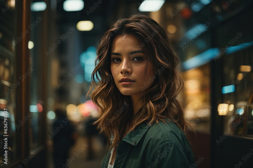 portrait of a woman in the night portrait of a woman in the night