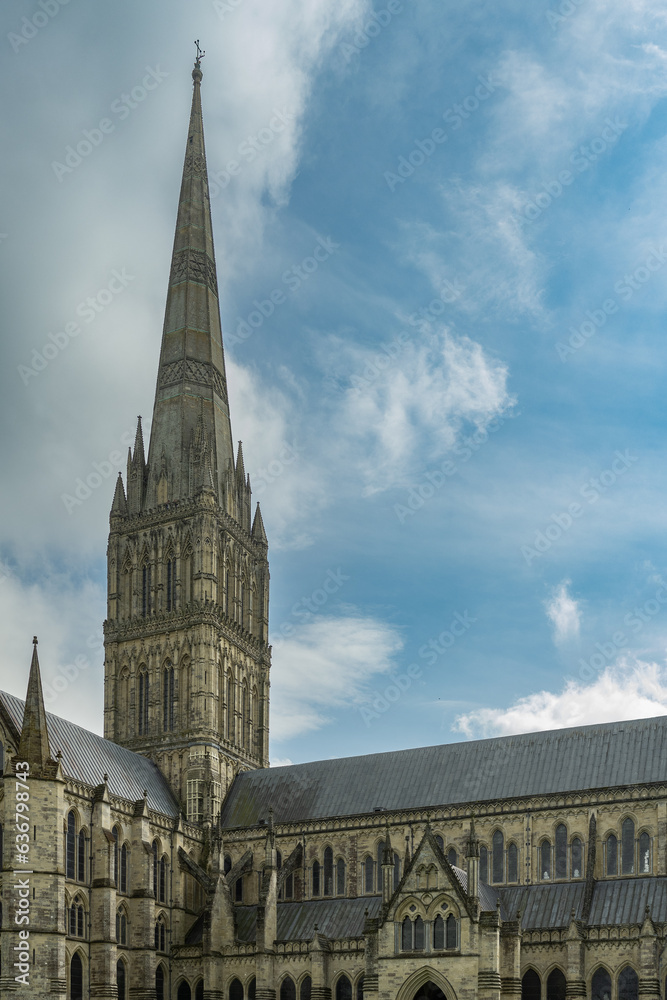 Obraz premium Cathedral of Salisbury in Western England