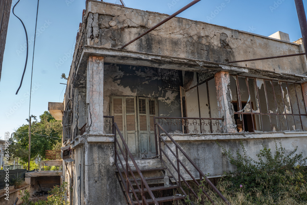 The abandoned city Varosha in Famagusta, North Cyprus. The local name is The abandoned city Varosha in Famagusta, North Cyprus. The local name is