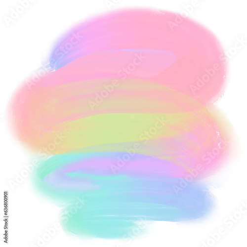 Photographie watercolor oil paint bright abstract stroke in pink purple green yellow teal