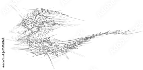 A scribbled, scrawled, rounded border with image shift or shading. Vector.